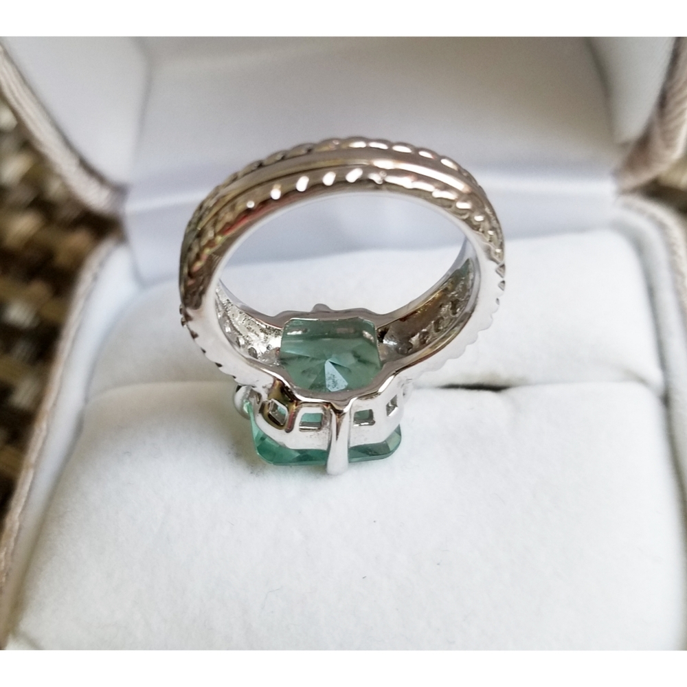 Lia Sophia ring $120 Retail NEW! blue aquamarine stone ring Sz 8, PRICE REDUCED! - Picture 7 of 11